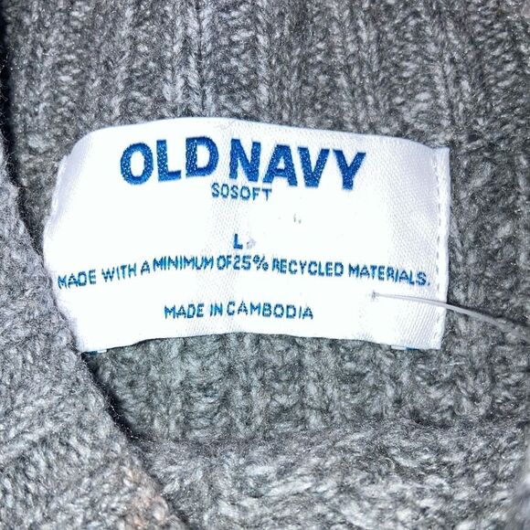 NWT OLD NAVY L Stretchy Cable Knit Sweater - Picture 6 of 14